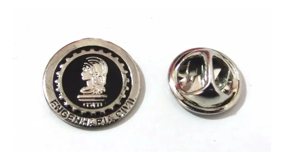 Broche Engenharia Civil Folheado Níquel