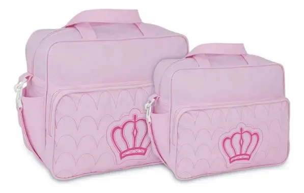 Bolsa Bebê Rosa Menina Maternidade Enxoval 10ol08