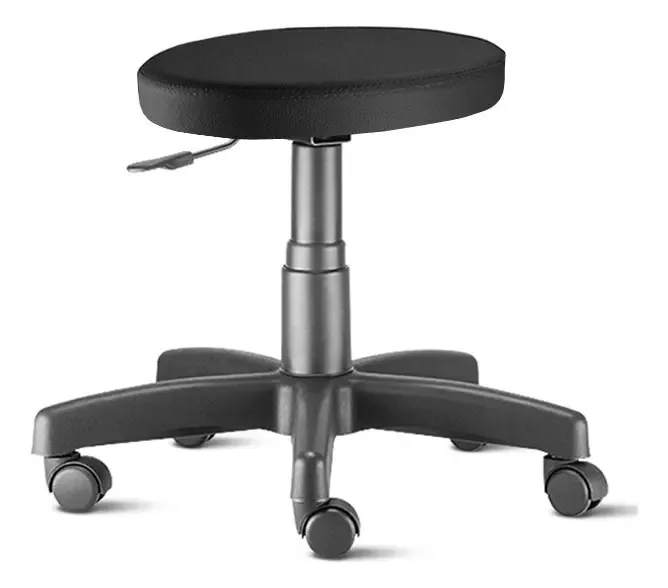 Cadeira Mocho Preto Slim Sem Encosto
