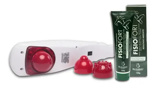 Massageador Elétrico Infra Vermelho + Pomada Fisio Fort