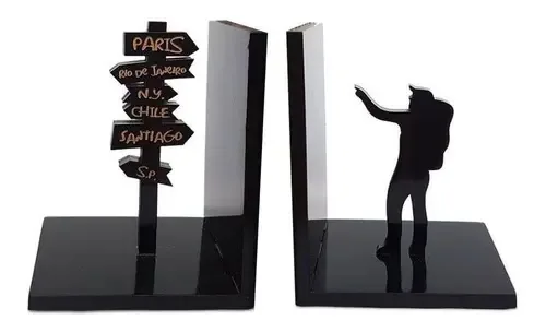 Organizador Separador Para Livros Bibliocanto Mochileiro Cor Preto