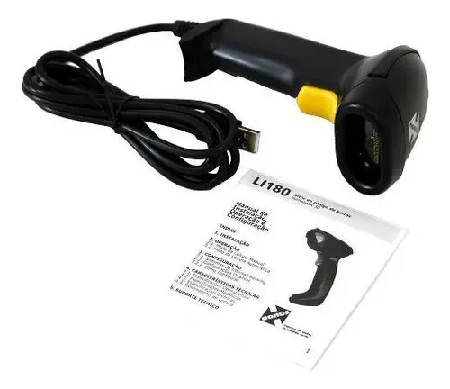 Leitor De Código De Barras E Boletos Laser Nonus Li180 Usb