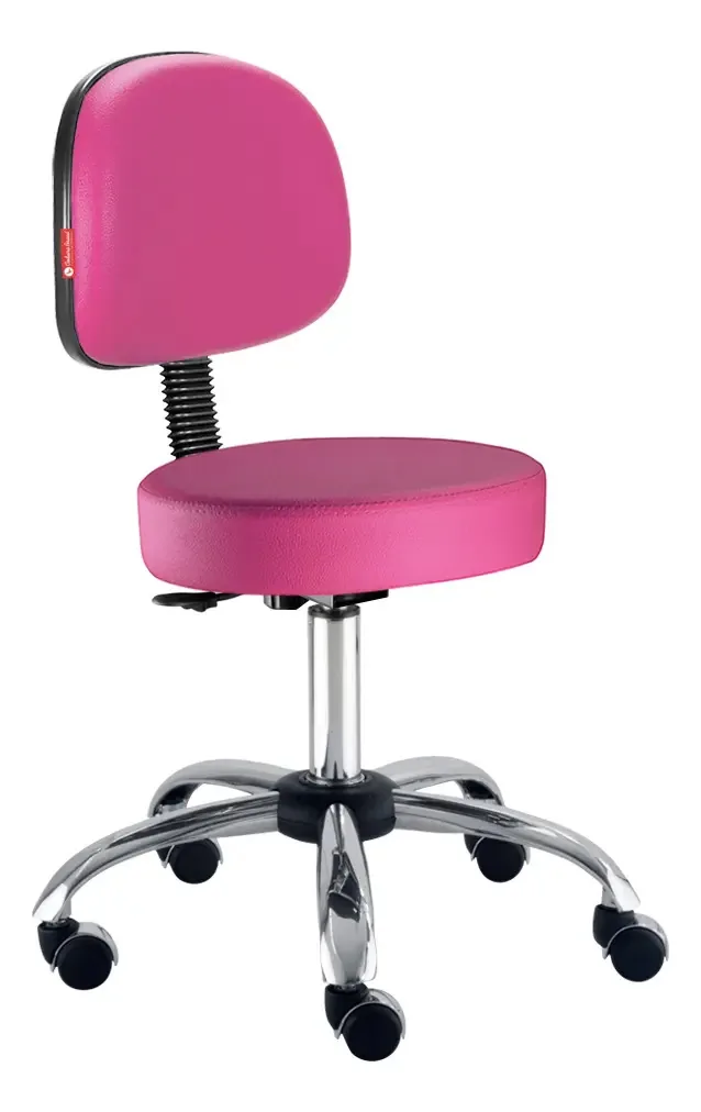 Cadeira Mocho Rosa Secretária Lux
