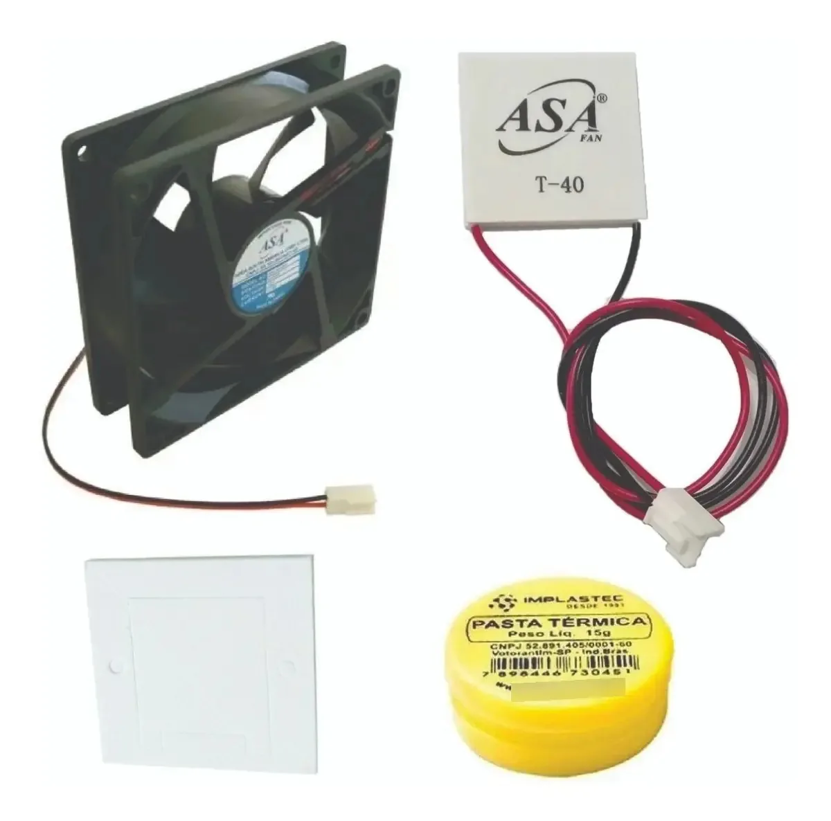 2 Peltier Tec1-12706 +2 Pasta Térmica 15gr+2 Cooler+2 Junta