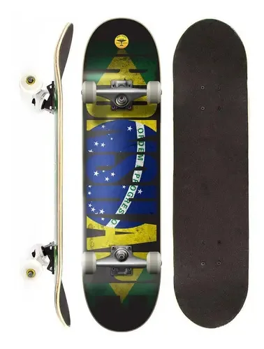 Skate Montado Completo Iron Profissional Brasil Street