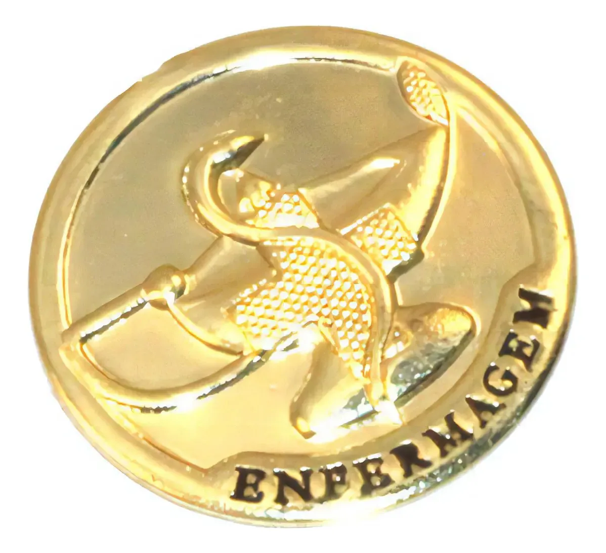 Broche Enfermagem Medicina Lâmpada Milena Folheados Amarelo