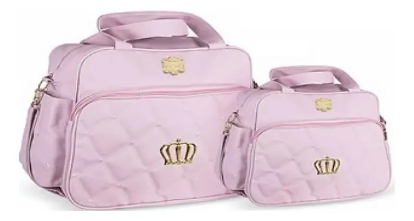 Kit Bolsa Rosa Bebê Maternidade Para Menina 20ol05