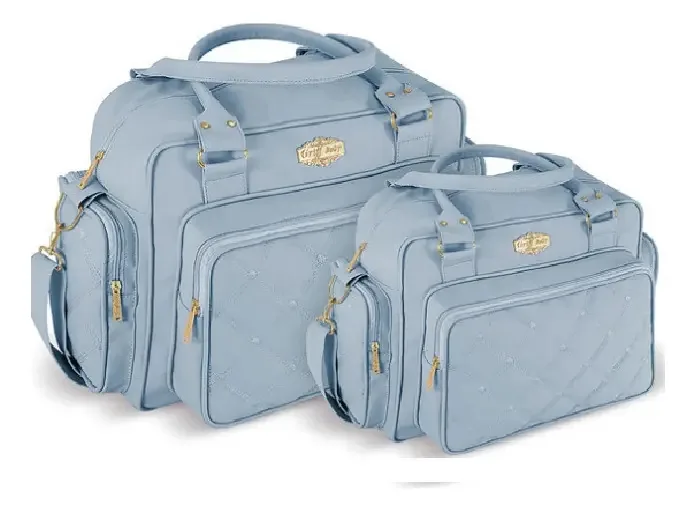 Kit Bolsa Maternidade Bebê Azul Claro Menino 20ol12