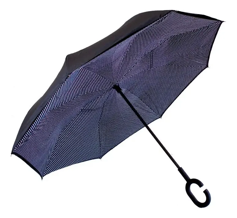 Guarda-chuva Invertido Poá Preto - Neo