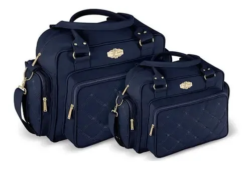 Bolsas Bebê Azul Marinho Kit Maternidade Menino 20ol12