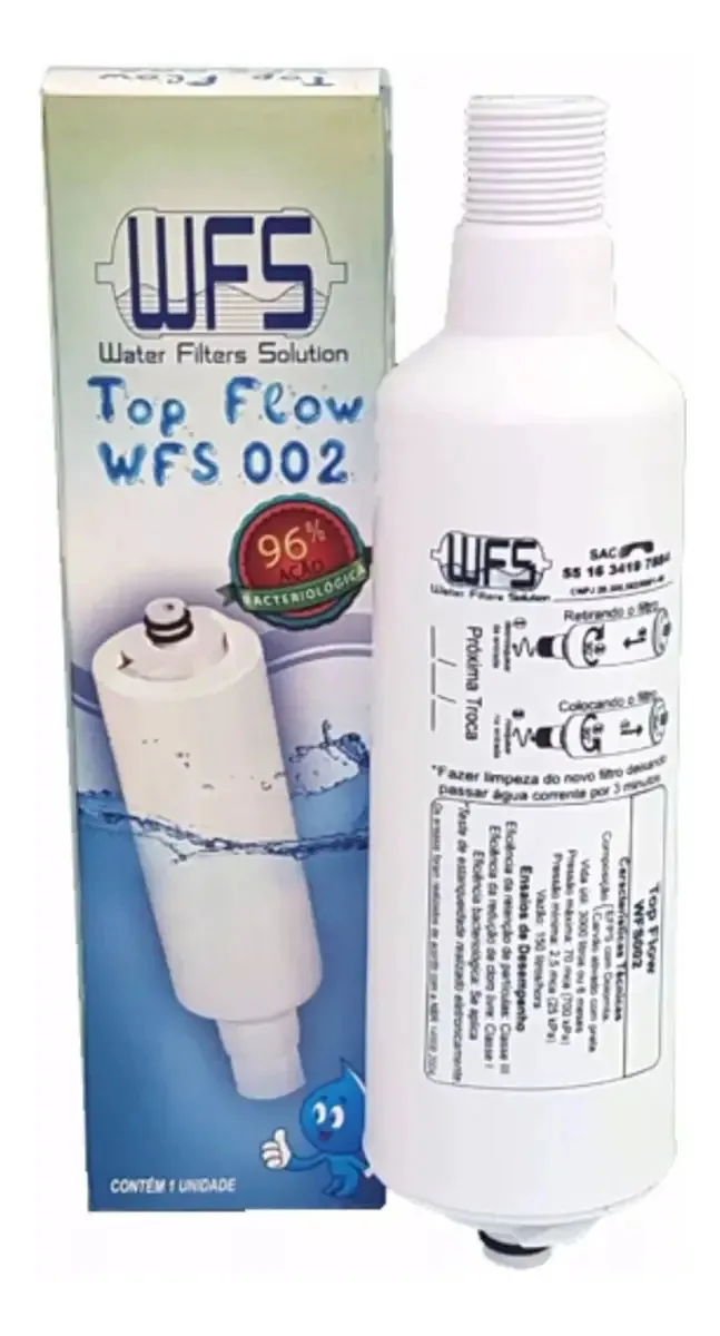 Refil Filtro Purificador Água WFS Colormaq 002 Carvão Ativado