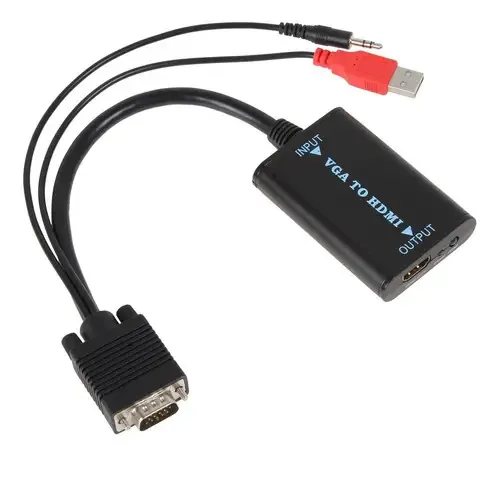 Cabo Conversor Vga Para Hdmi Com Áudio Usb Cirilo Cabos