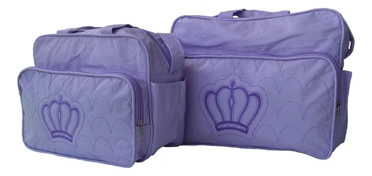 Bolsa Bebê Lilás Kit Maternidade Menina Enxoval 10ol08