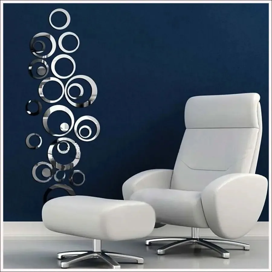 Espelhos Decorativos De Acrílico Círculos Criativos 30 Peças