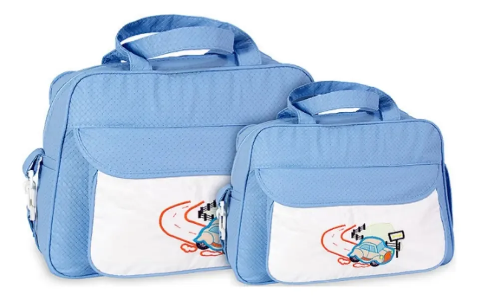 Kit Bolsa Bebê Azul Kit Maternidade Menino Enxoval 10ol07