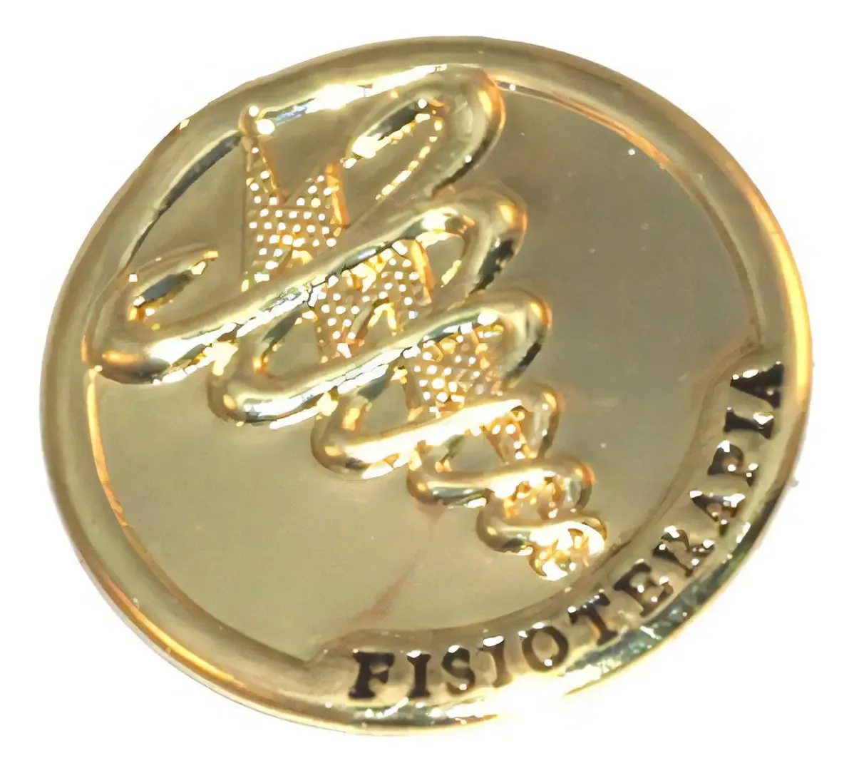 Broche Botton Fisioterapia Fisioterapeuta Folheado 18k