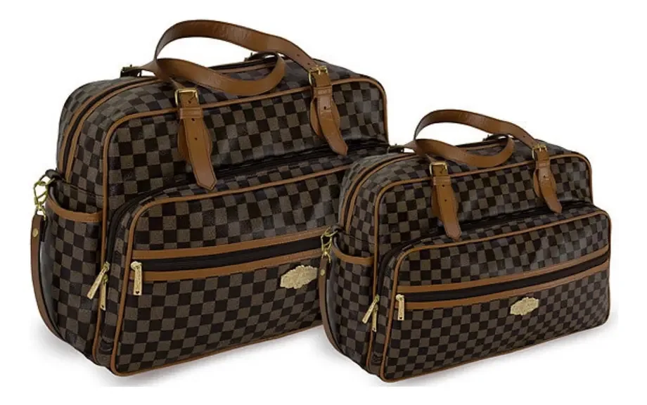 Bolsas Bebê Marrom Kit Maternidade Luxo Enxoval 20ol10