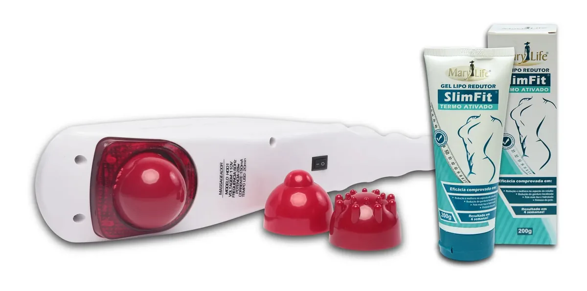 Massageador Elétrico Infra Vermelho + Gel Slim Fit