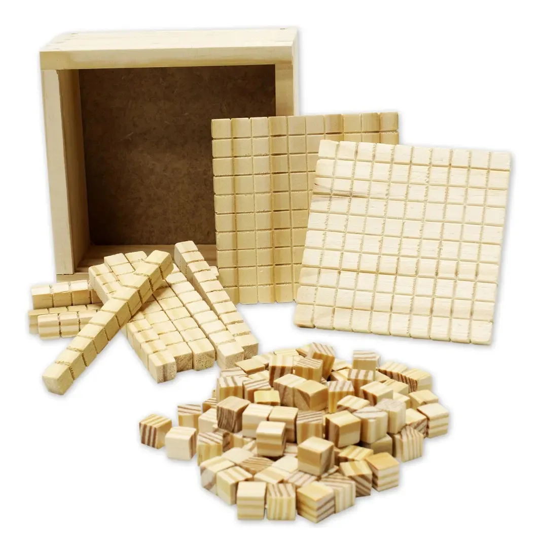 Material Dourado 111 Peças Em Madeira - Material Escolar