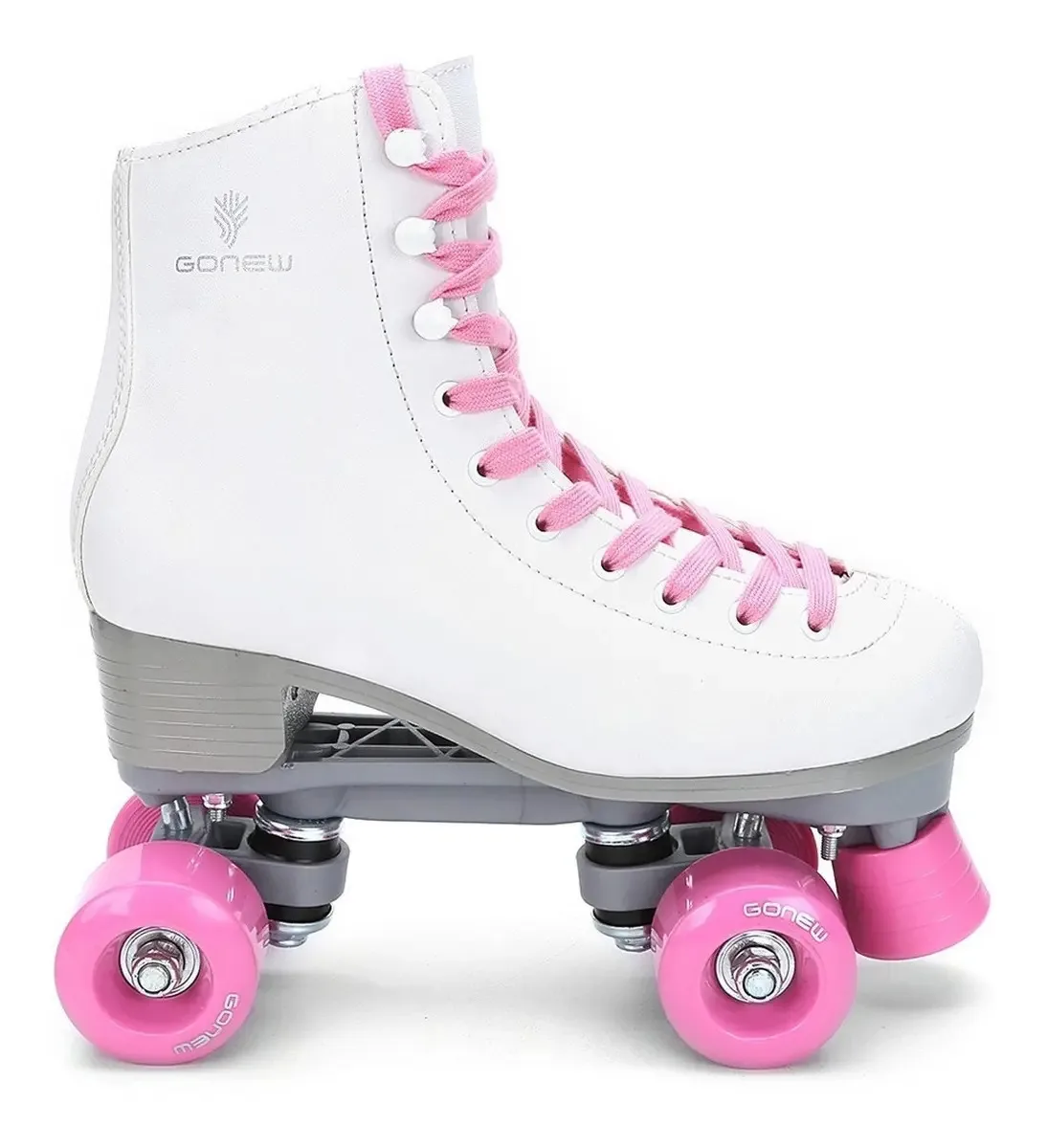 Patins 4 Rodas Gonew Quad Retrô Cor Branco Tamanho Das Rodas 54 Mm Tamanho Dos Patins 36