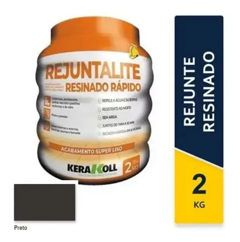 Rejuntalite Resinado 02kg Preto