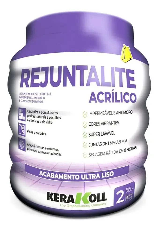 Rejunte Acrílico Antracite Rejuntalite 2kg Kerakoll Antimofo Impermeável