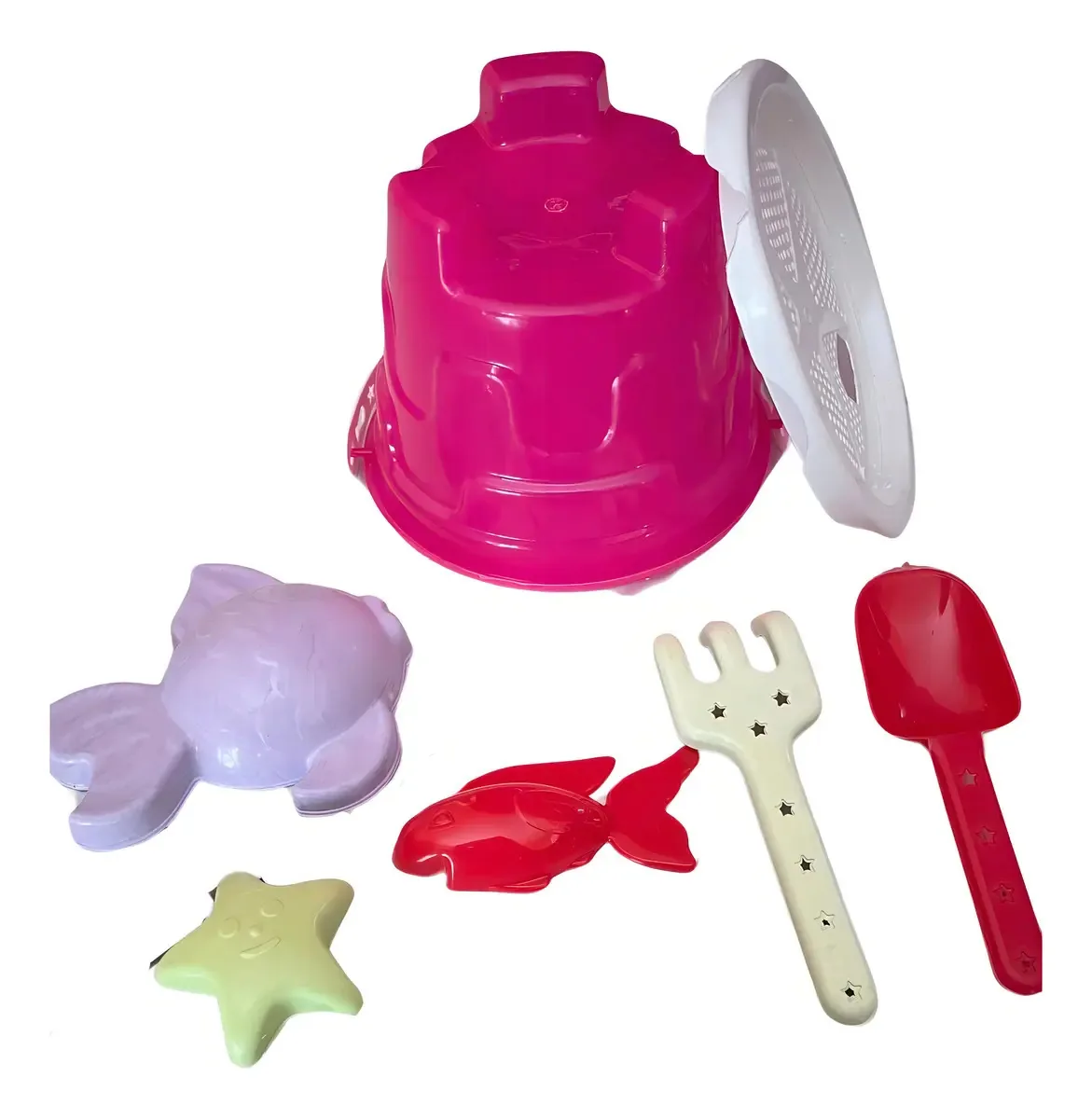 Kit Praia Infantil Balde Areia 7 Peças Brink Para Crianças
