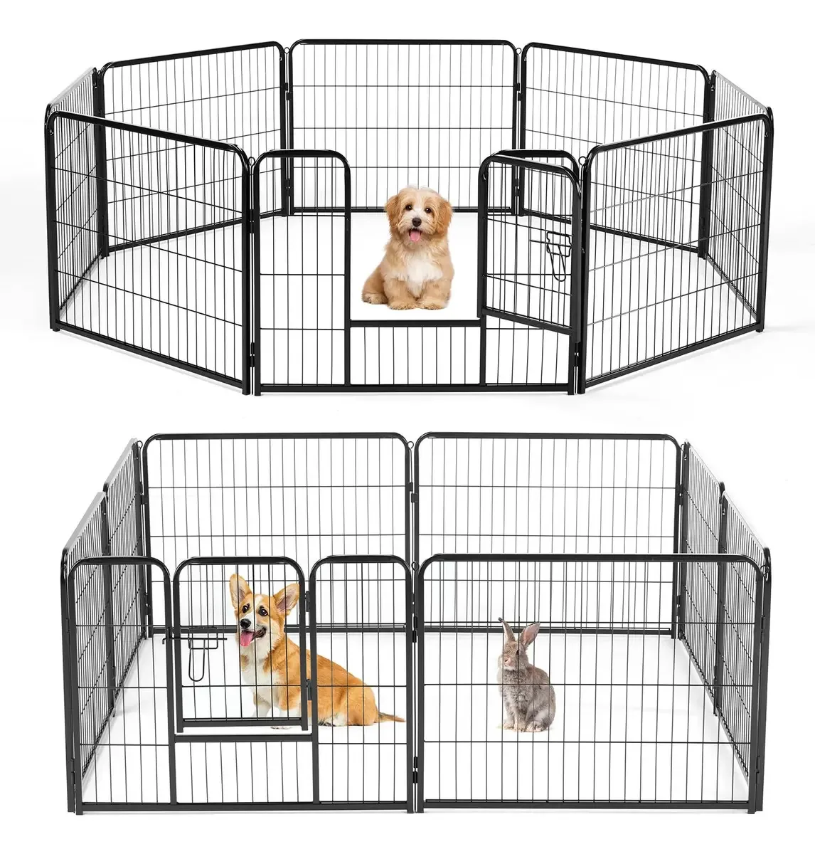 Cercadinho Olixis para cães e cachorros, 8 painéis, Corrali