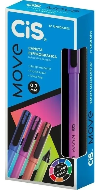 Caneta Move Esferografica 0.7mm Roxa 52.0664 Sertic