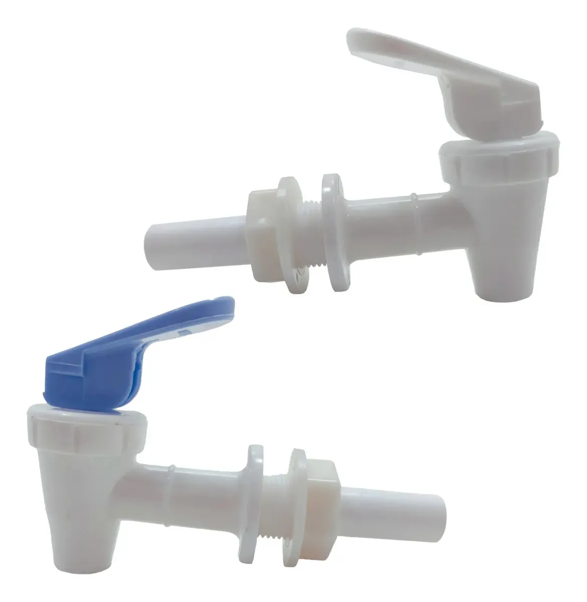 02 Torneiras Bebedouro Branca + Alavanca Azul Libell
