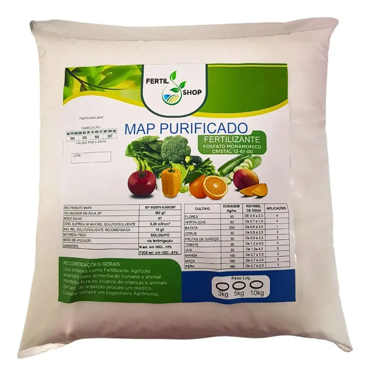 Adubo Map Purificado Hidroponia - 10kg