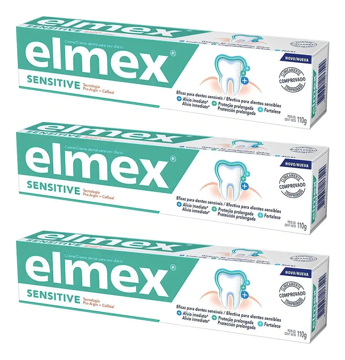Sensitive Creme Dental Elmex 110g - Kit 03 Unidades