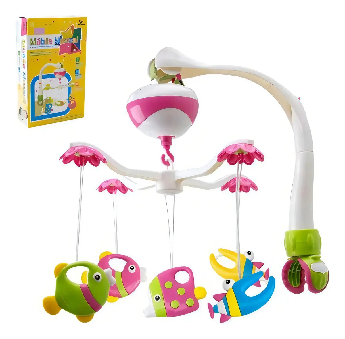 Mobile Musical Giratório Para Berço Brinquedo De Berço