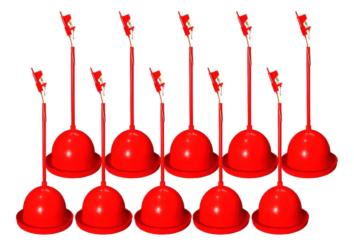 Kit Bebedouro Pendular Automático Aves 10 Unidades
