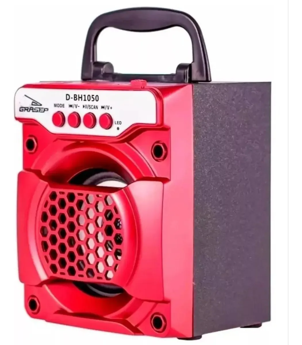 Caixa De Som Portátil D-bh1050 Vermelho