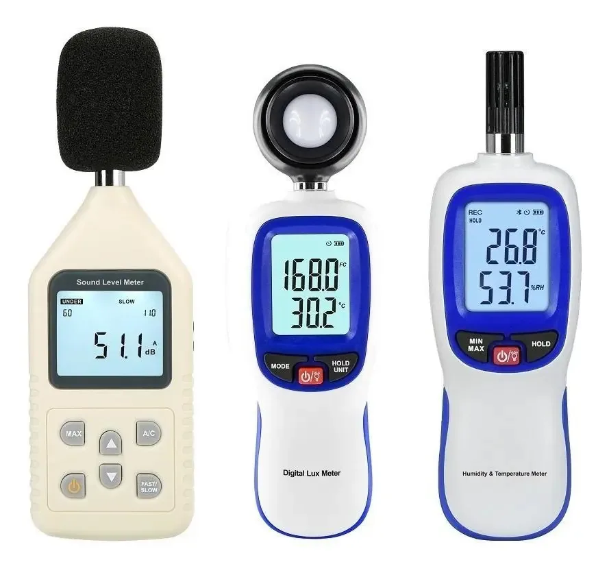 Kit Segurança Com Decibelímetro-luxímetro-termo-higrômetro