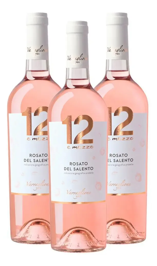 Kit 3 Vinhos Varva 12 E Mezzo Rosato Del Salento Igp 750ml