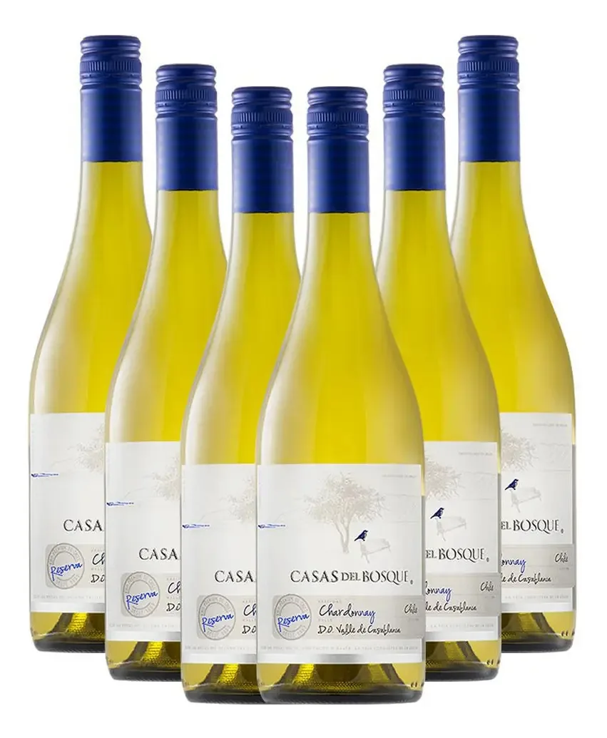 Kit 6 Vinhos Casas Del Bosque Reserva Chardonnay 750ml