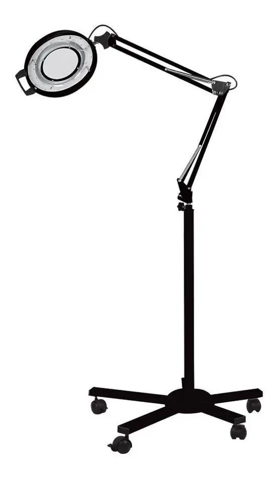 Lupa Luminária Estética Alumínio Led Tripe Bivolt Preto