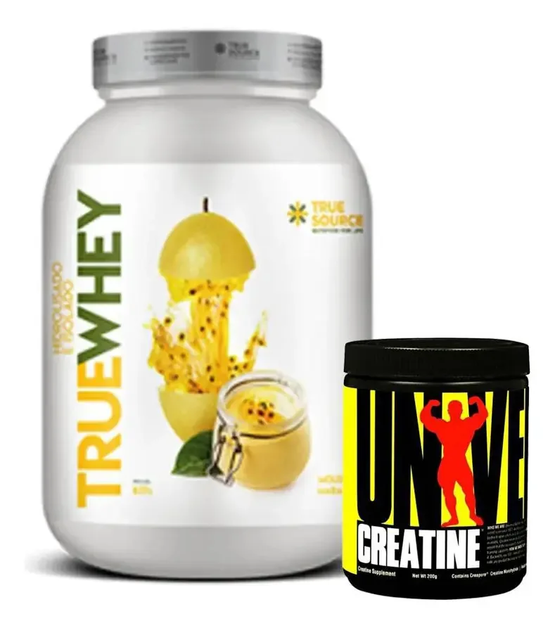 True Whey Maracujá 837g E Creatina 200g