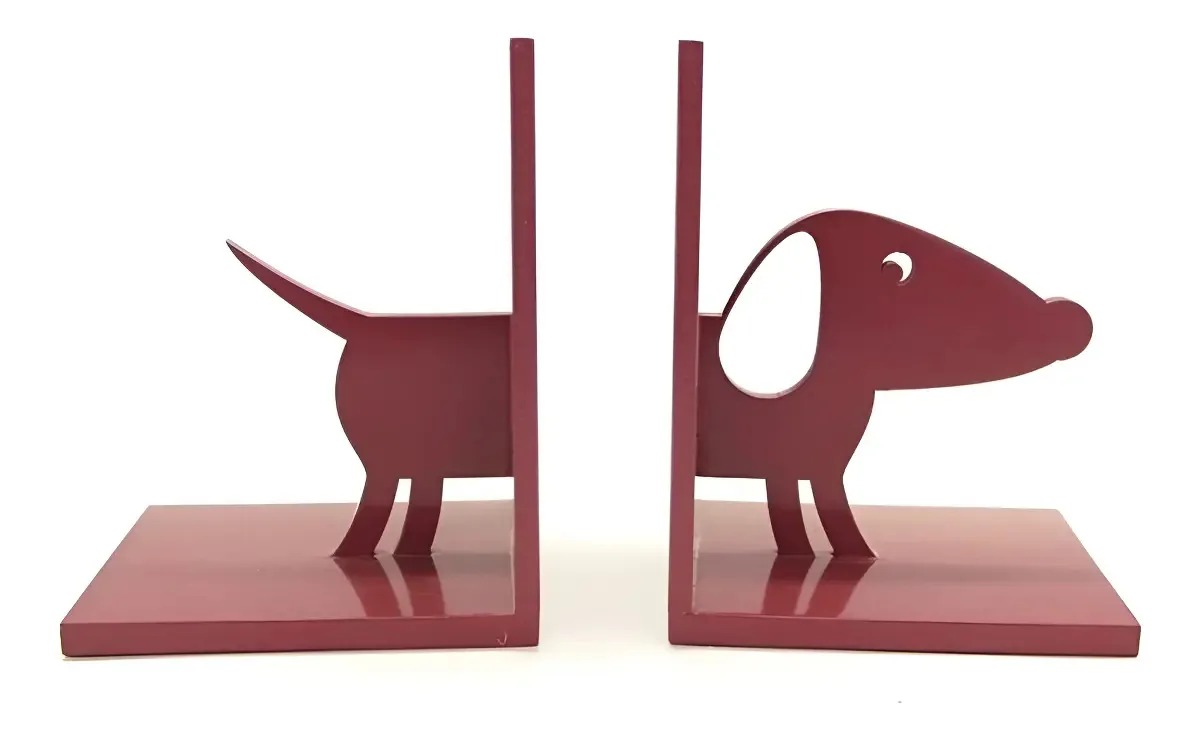 Aparador Suporte Porta Livros Cachorro Cor Vermelho