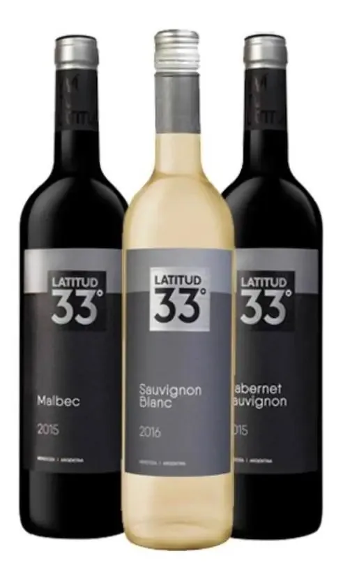 Kit 3 Vinhos Latitud 33° 750ml