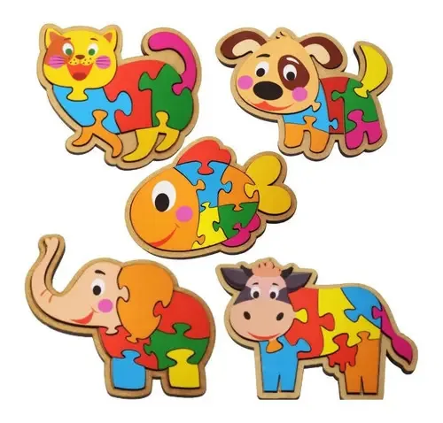 Kit Quebra-cabeças Animais - Maninho