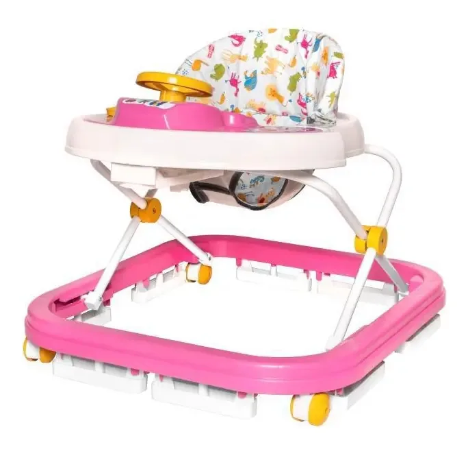 Andador Infantil Musical Bichinhos Rosa - Styll Baby