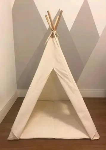 Tenda Toca Festa Pijama +tapete Acolchoado Cru 135x90x90cm