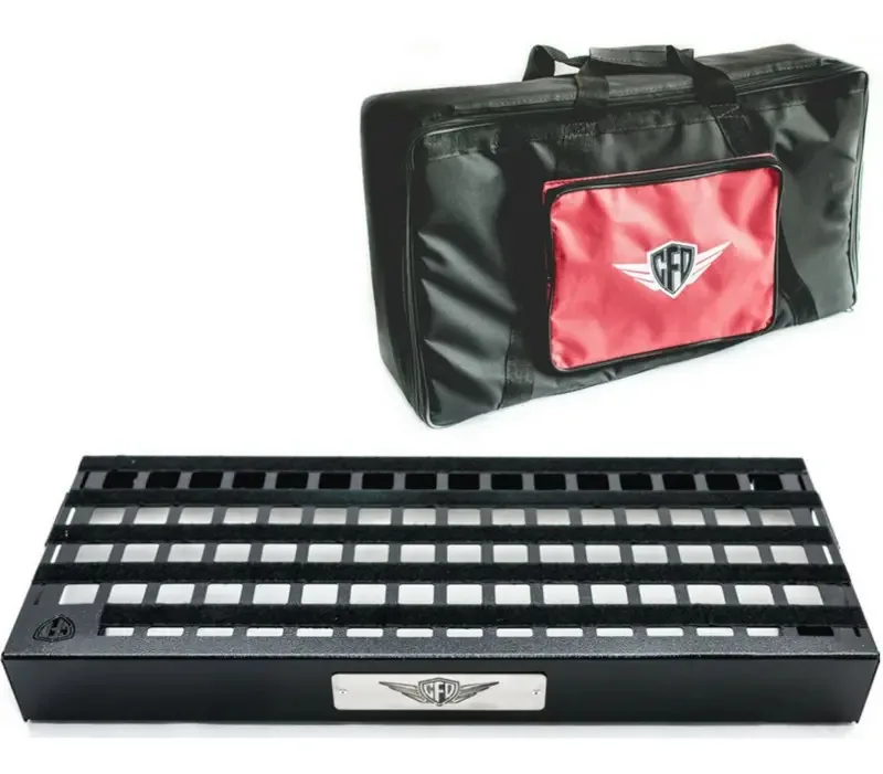 Pedalboard Creationfd Co 60x26 Aço Com Bag 60x26cm Guitarra