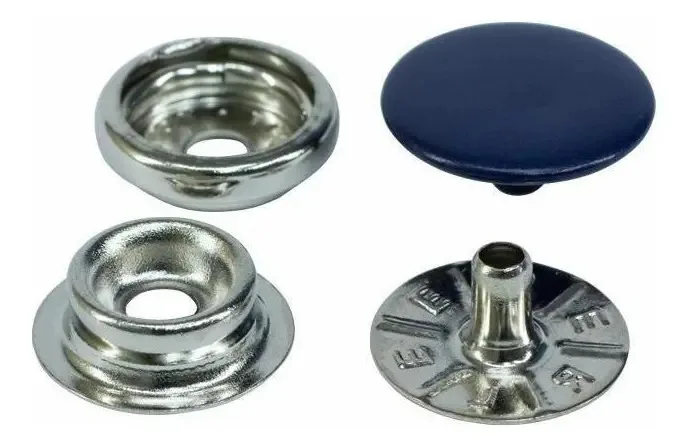 Kit 200 Botões De Pressão Nº100 Preto