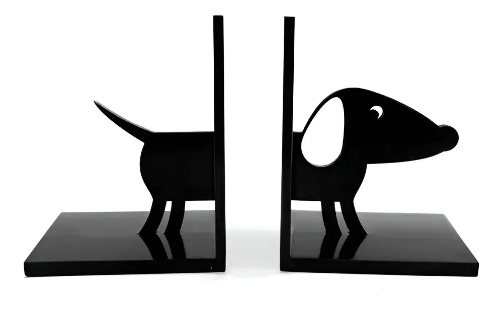 Aparador De Livros Cachorro Preto