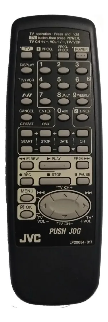 Controle Remto Video K7 Hrj-646/746 Jvc Cr-522