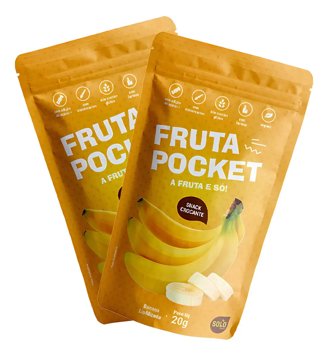 Kit 2x: Snack De Banana Liofilizada Solo Snacks 20g